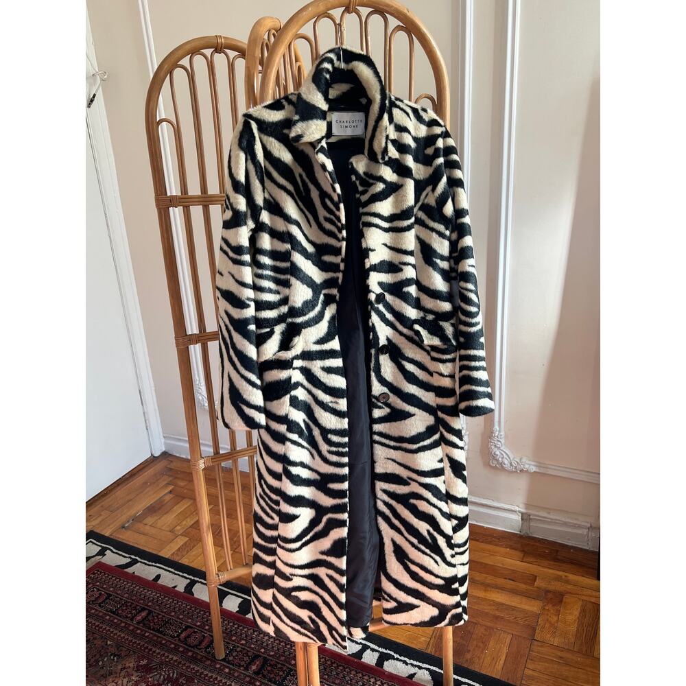 Charlotte Simone Zebra Print Women's Coat